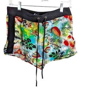 Shift Juniors' Printed Sporty Shorts Size L Bold Tropical Print